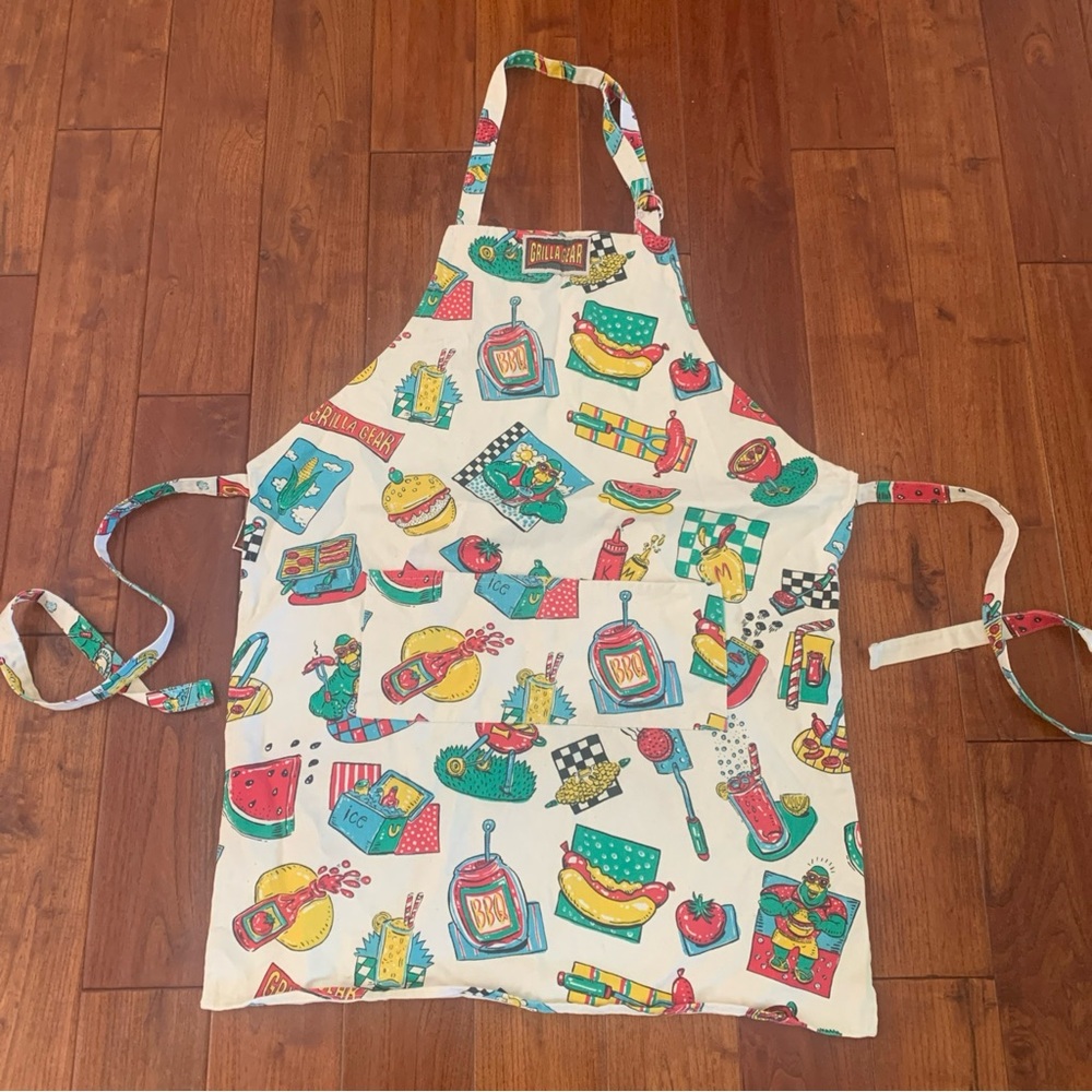 Grilla Gear Apron Outdoor BBQ Pattern Thick Cotton Fully Adjustable s-xl Vintage